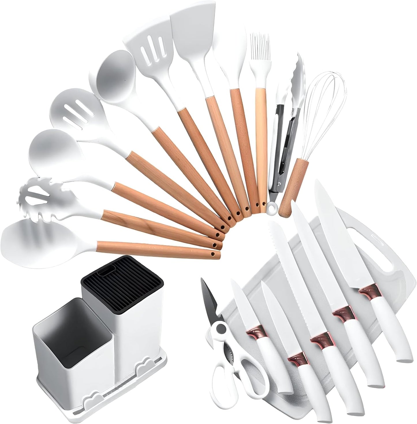 Knife & Utensil Set with Stand